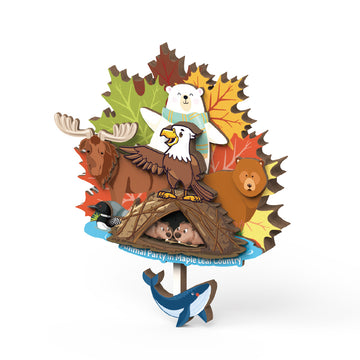 Canadian Maple Leaf Animal Party Wooden Refrigerator Series - Maple Leaf Edition