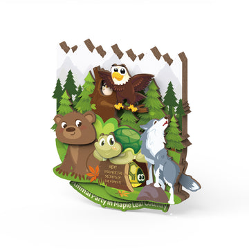 Canada Maple Leaf Country Animal Party Wooden Refrigerator Series - Forest Edition