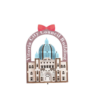 Canadian Landmarks 3D Wooden Fridge Magnet series-Victoria Parliament Building