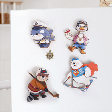 “Maple Wildery” Animal IP Series Wooden Fridge Magnets