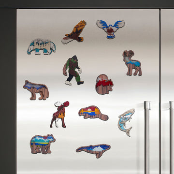 Canadian Animal Silhouette Fridge Magnet Series Celebrate the Wild Beauty of Canada – Right on Your Fridge!