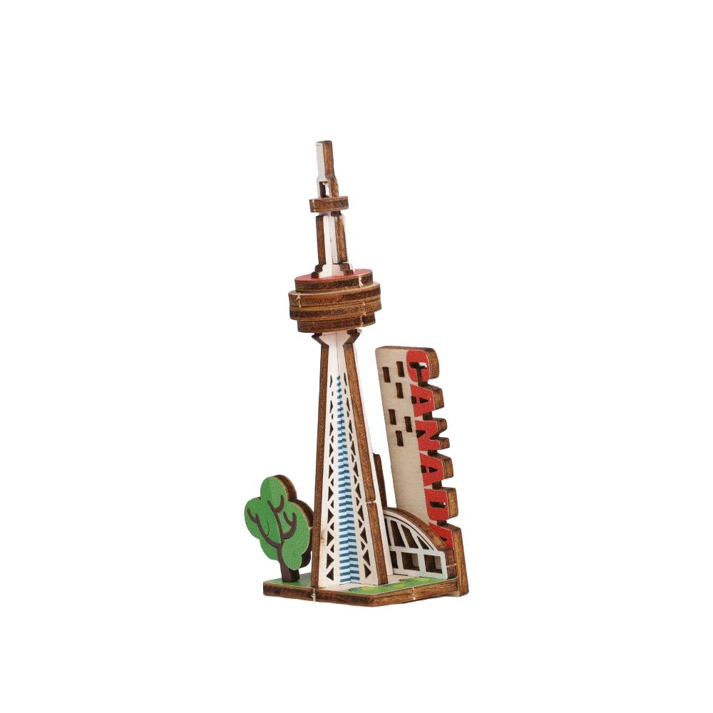 Canadian Landmarks 3D Wooden Fridge Magnet series -CN Tower