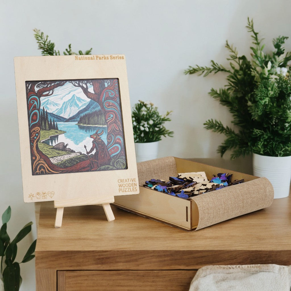Canada’s National Parks Wooden Puzzle Series-Wilderness Adventure in 2D