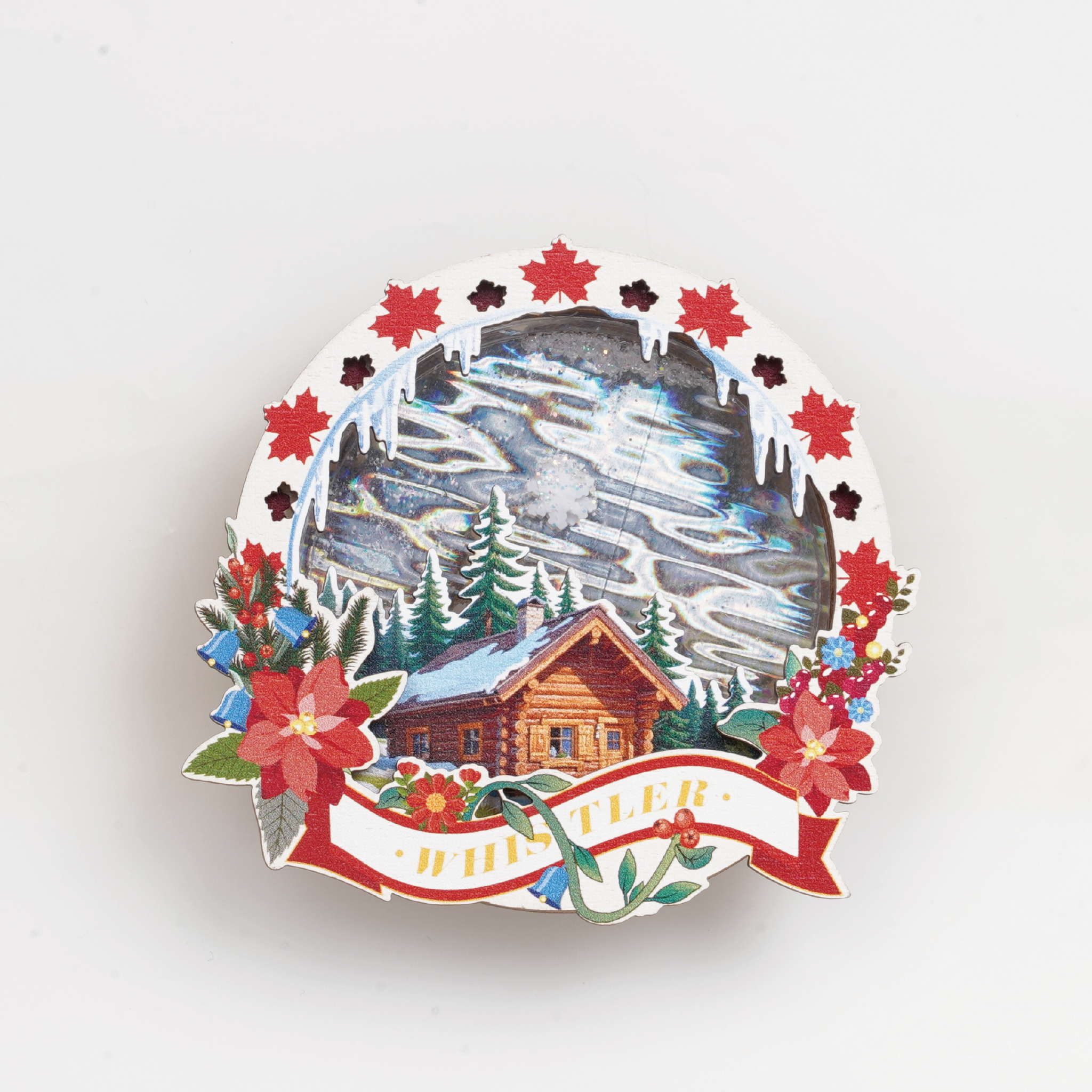 Canadian Aurora Sand-Flow Refrigerator Magnet Series | Shake to Uncover the Four Seasons and Romance of the Maple Country