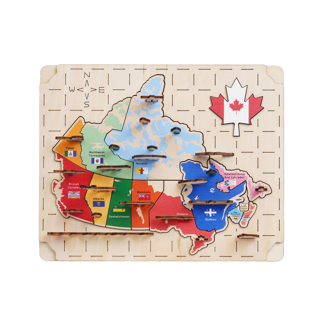 Canadian Wooden Map Puzzle & Play Set