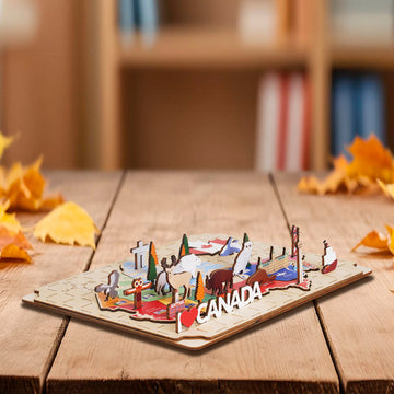 Canadian Wooden Map Puzzle & Play Set